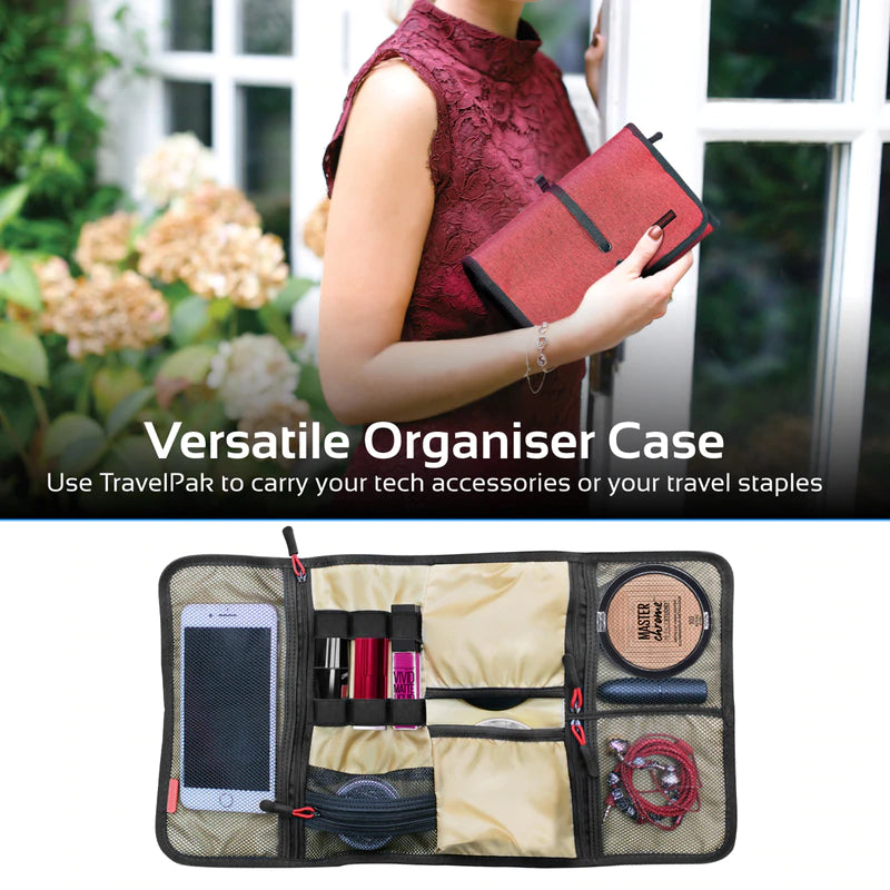 PROMATE Multi-Purpose Travel Electronic Accessory Organizer Pouch - TRAVELPACK-L