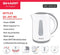 SHARP 1.7L 2200W Cordless White Kettle - EK-JX17-W3