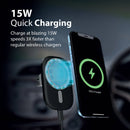 PROMATE 15W Magnetic Wireless Charging Car Mount - VENTMAG-15W