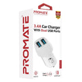 PROMATE VOLTRIP-DUO 3.4A Car Charger With Dual USB Ports - VOLTRIP-DUO