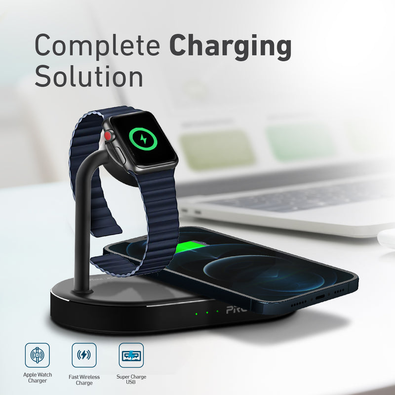 PROMATE Multi-Device Wireless Charging Dock - WAVEPOWER.UK-BK