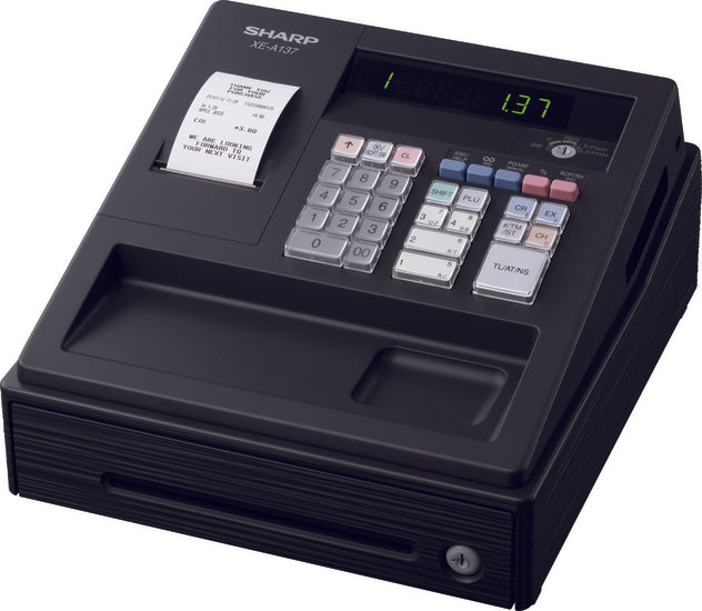 SHARP Entry Level Electronic Cash Register - XE-A137 + 10 x FREE Thermal Paper Rolls - Promo Till  30 June or Until stock last