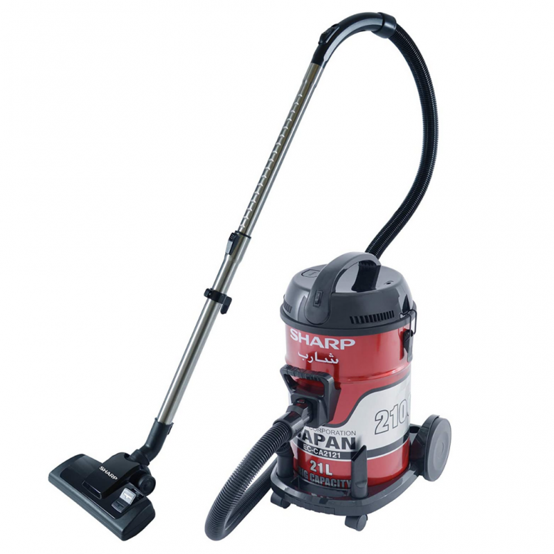 SHARP Barrel Canister Dry Red Vacuum Cleaner 2100W - EC-CA2121-Z