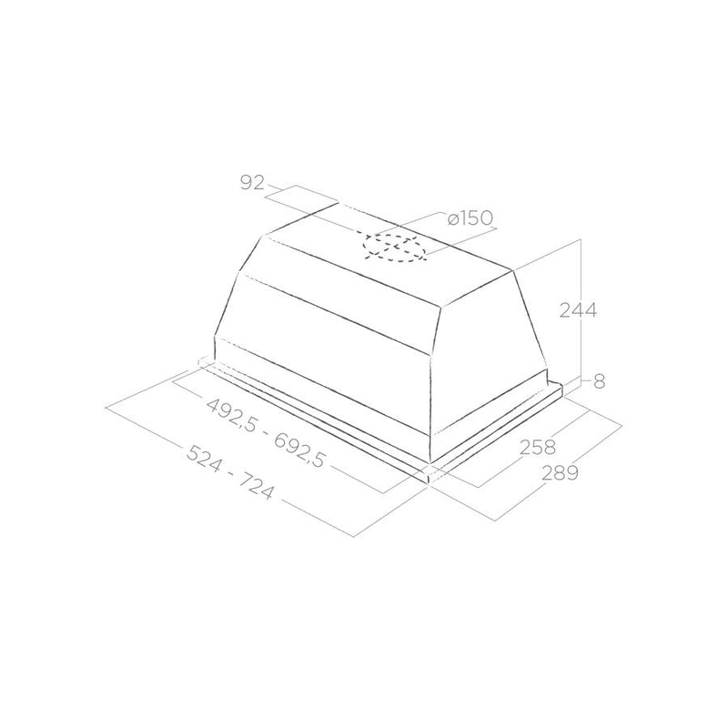 ELICA ELIBLOC 80cm Finish Silver Built-in Canopy Hood - ELIBLOC-HTGR/A80 - Display Unit @ GrandBay Only