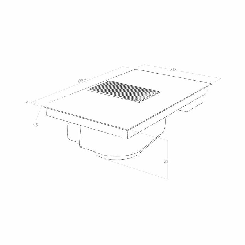 ELICA 83cm NikolaTesla Prime Built-In Aspiration Hood & Induction Hob with 4 Cooking Zones - NIKOLAPRIME-BL/F/83 - NOW IN STORE!