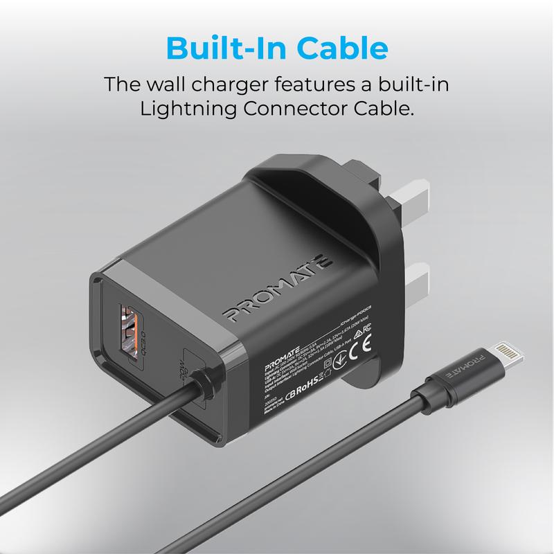 PROMATE 20W Ultra-Fast Charging Wall Charger - ICHARGE-PDQC3