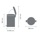 BRABANTIA 20L Pedal Bin newIcon - Sept Promo till 30 Sept