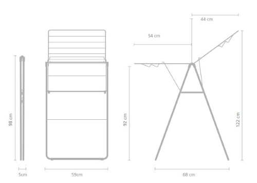 BRABANTIA 15m HangOn Drying Rack - Metallic Grey - 403361