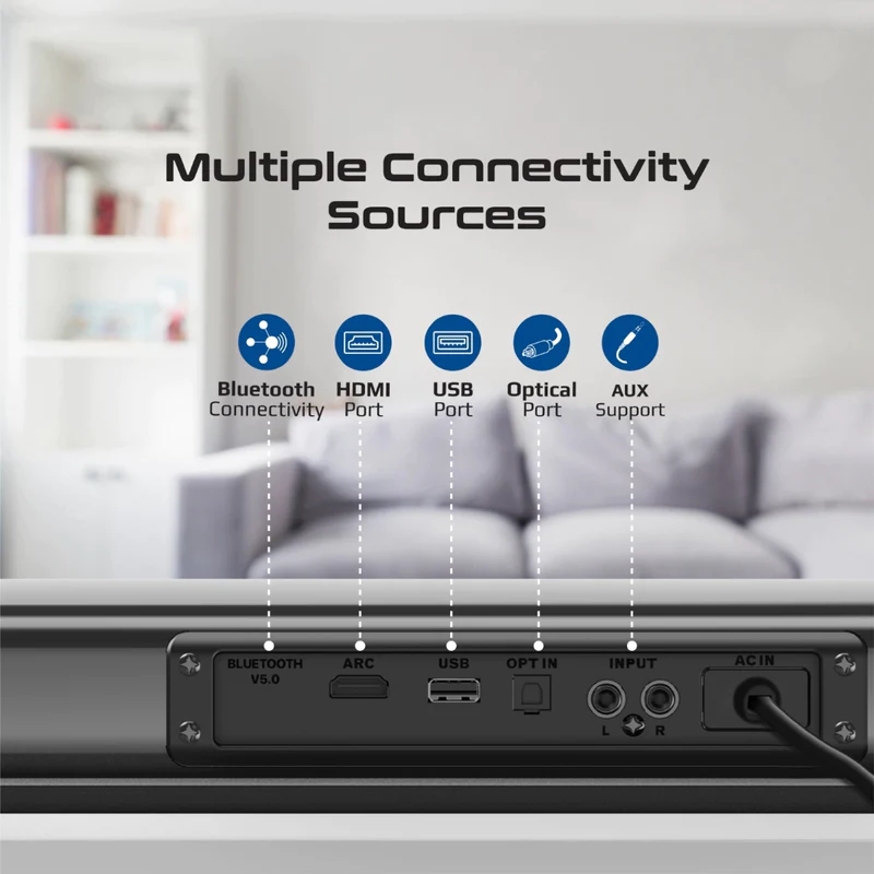 PROMATE 30W BassBoost™ SoundBar with Subwoofer - STREAMBAR-30.UK