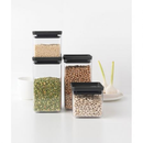 BRABANTIA TASTY+ Dark Grey, Set of 4 Mix Square Canister