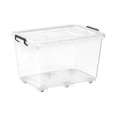 COSMOPLAST 82L/132L Clear Plastic Storage Box with Wheels & Lockable Lid - IFHHST Series - Pre Xmas Sales Till 15 Dec or Until Stock Last