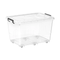 COSMOPLAST 82L/132L Clear Plastic Storage Box with Wheels & Lockable Lid - IFHHST Series - Pre Xmas Sales Till 15 Dec or Until Stock Last