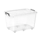 COSMOPLAST 82L/132L Clear Plastic Storage Box with Wheels & Lockable Lid - IFHHST Series - Sept Promo or Until Stock Last