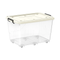 COSMOPLAST 82L/132L Clear Plastic Storage Box with Wheels & Lockable Lid - IFHHST Series - Pre Xmas Sales Till 15 Dec or Until Stock Last