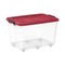 COSMOPLAST 82L/132L Clear Plastic Storage Box with Wheels & Lockable Lid - IFHHST Series - Pre Xmas Sales Till 15 Dec or Until Stock Last