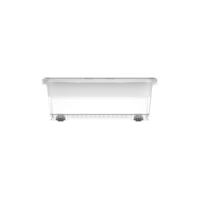 COSMOPLAST 25L/ 45L Clear Plastic Underbed Storage Box with Wheels & Lockable Lid - IFHHST Series