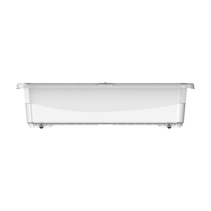 COSMOPLAST 25L/ 45L Clear Plastic Underbed Storage Box with Wheels & Lockable Lid - IFHHST Series