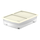 COSMOPLAST 25L/ 45L Clear Plastic Underbed Storage Box with Wheels & Lockable Lid - IFHHST Series