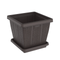 COSMOPLAST 10L / 20L/ 30L / 45L Cedargrain Square Planter with Tray - IFFPXX Series