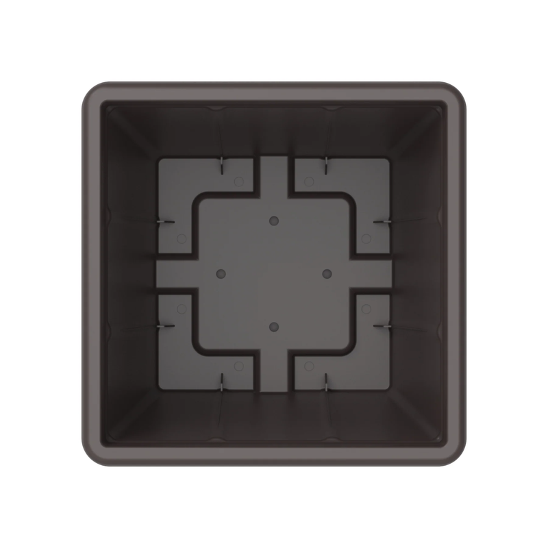 COSMOPLAST 10L / 20L/ 30L / 45L Cedargrain Square Planter with Tray - IFFPXX Series