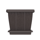 COSMOPLAST 10L / 20L/ 30L / 45L Cedargrain Square Planter with Tray - IFFPXX Series