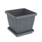 COSMOPLAST 10L / 20L/ 30L / 45L Cedargrain Square Planter with Tray - IFFPXX Series