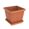 COSMOPLAST 10L / 20L/ 30L / 45L Cedargrain Square Planter with Tray - IFFPXX Series