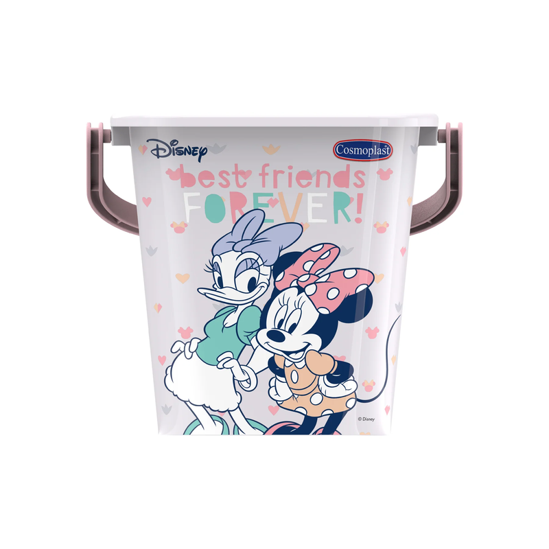 COSMOPLAST 3L Disney Mickey & Friends Girls Square Sand Bucket with Handle - IFDIMFGBU146