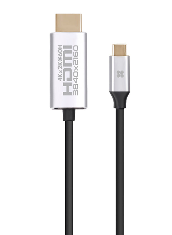 Promate USB-C to HDMI AV Cable 4K/2K, 1.8mt -  HDLINK-60H.GREY