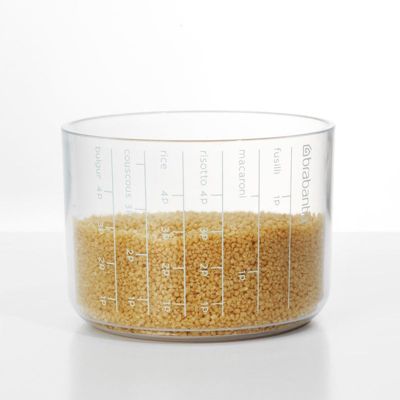 BRABANTIA Storage Jar with Measuring Cup, Set of 2 Dark Grey - 290329