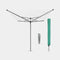 BRABANTIA 50m Rotary Cloth Dryer + Ground Spike + Cover Metallic Grey - 310829