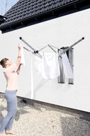 BRABANTIA 24m WallFix Dryer + Protection/Storage Box Metallic Grey - 475924