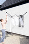 BRABANTIA 24m WallFix Dryer + Protection/Storage Box Metallic Grey - 475924